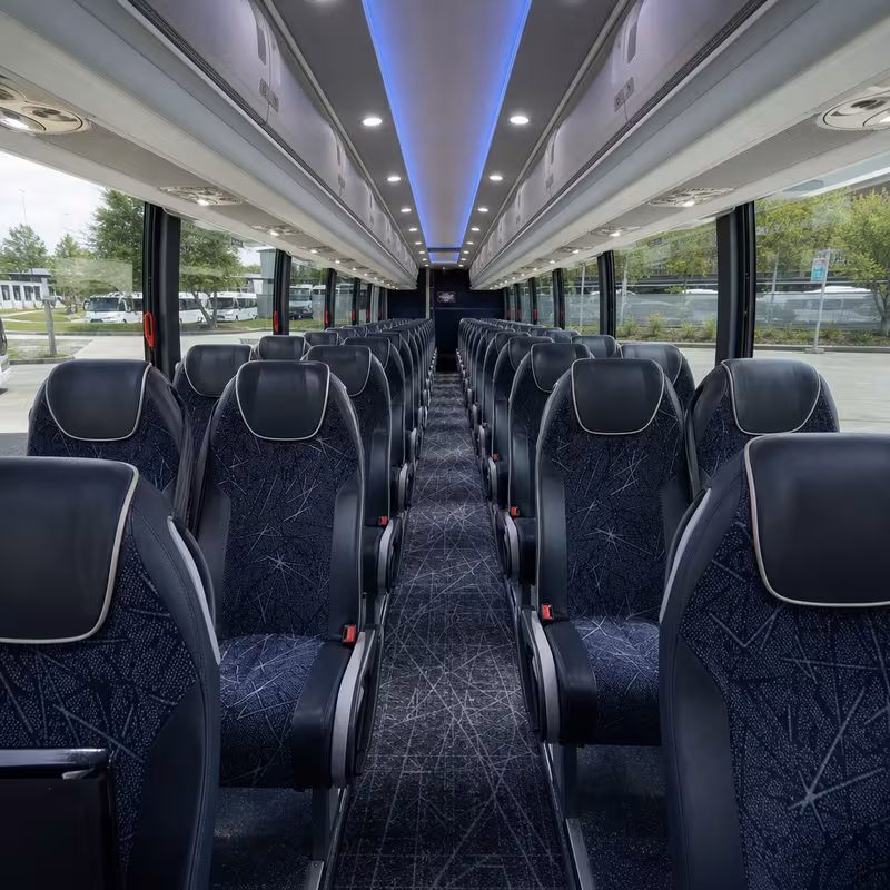 40-56 Passenger Charter Bus Interior