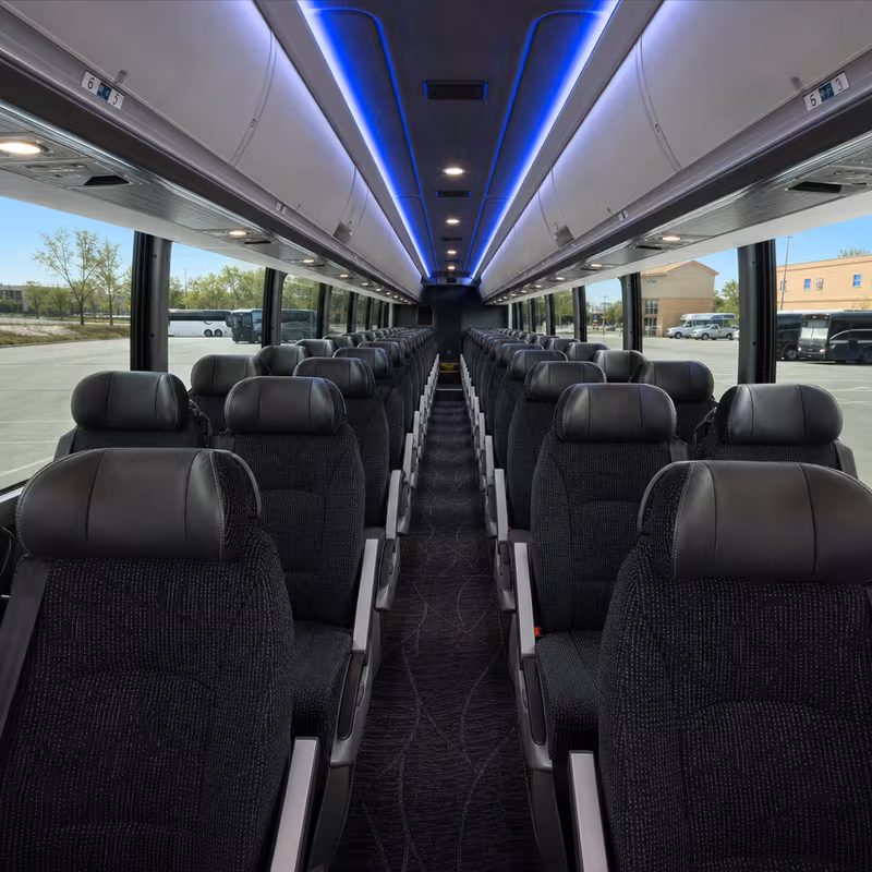 40-56 Passenger Charter Bus Interior