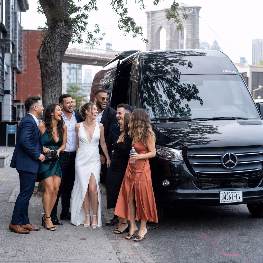 Bachelor and bachelorette party bus