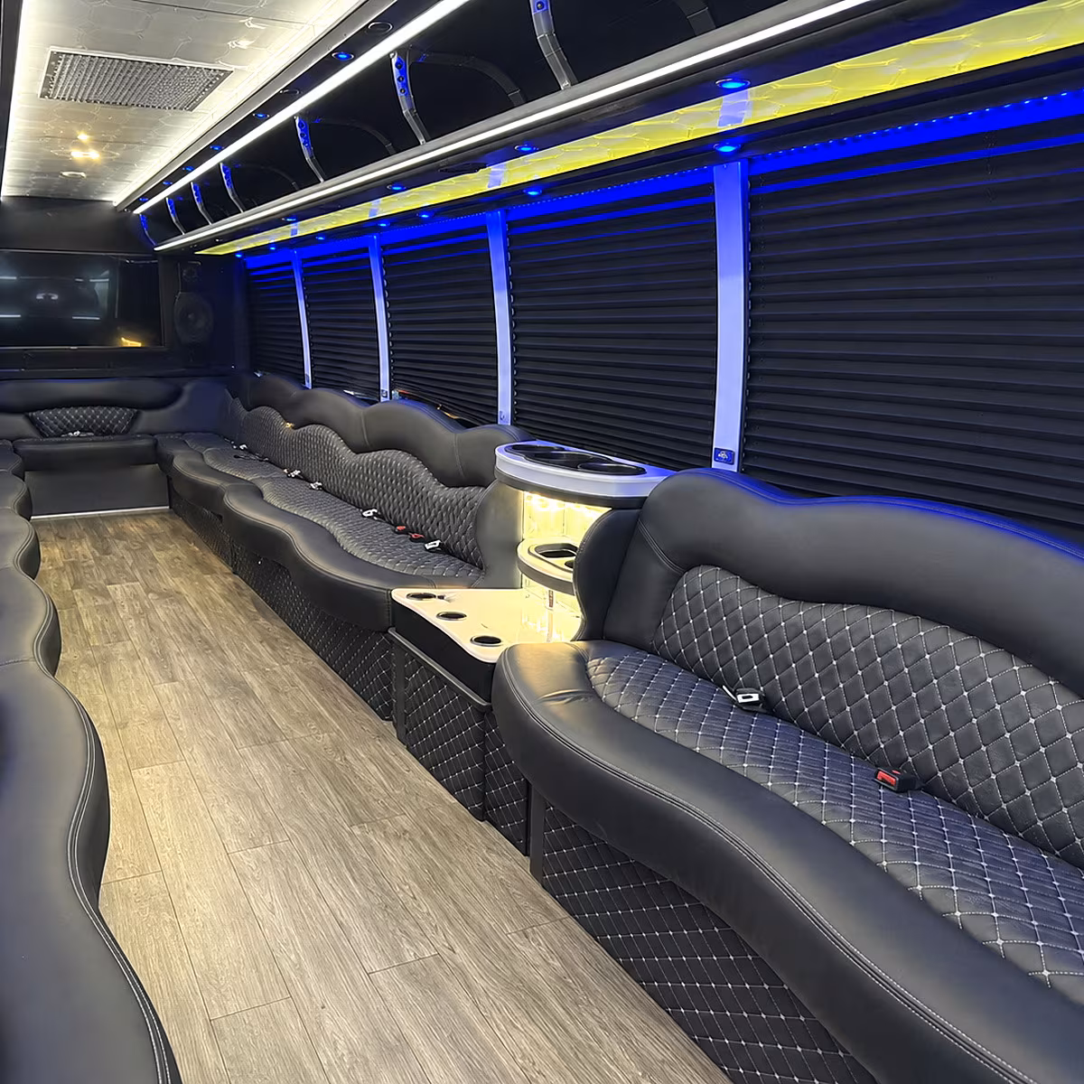 Brooklyn Concert & Music Festival Transportation party bus interior