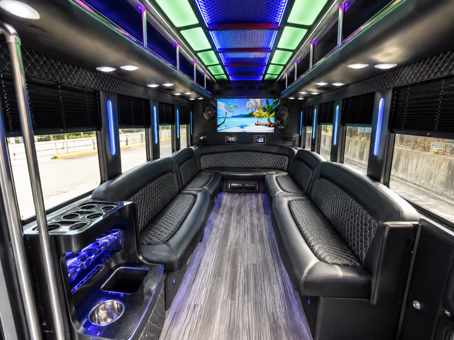 Brooklyn Concert & Music Festival Transportation party bus interior