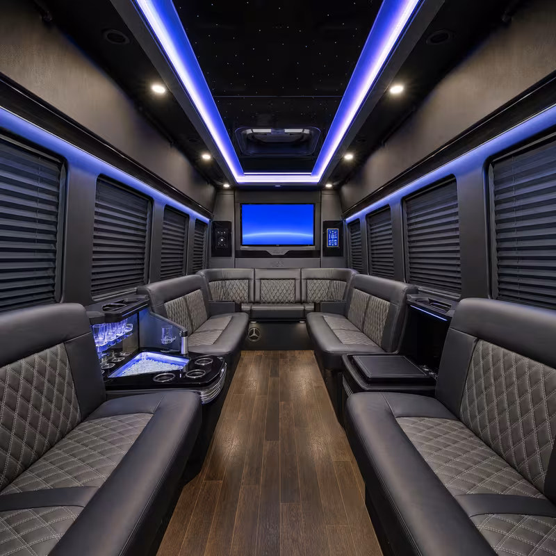 14 Passenger Sprinter Limo Interior
