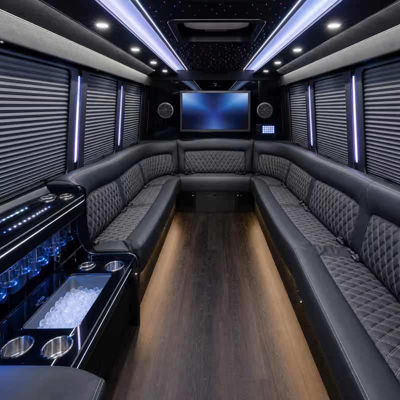 14 Passenger Sprinter Limo Interior